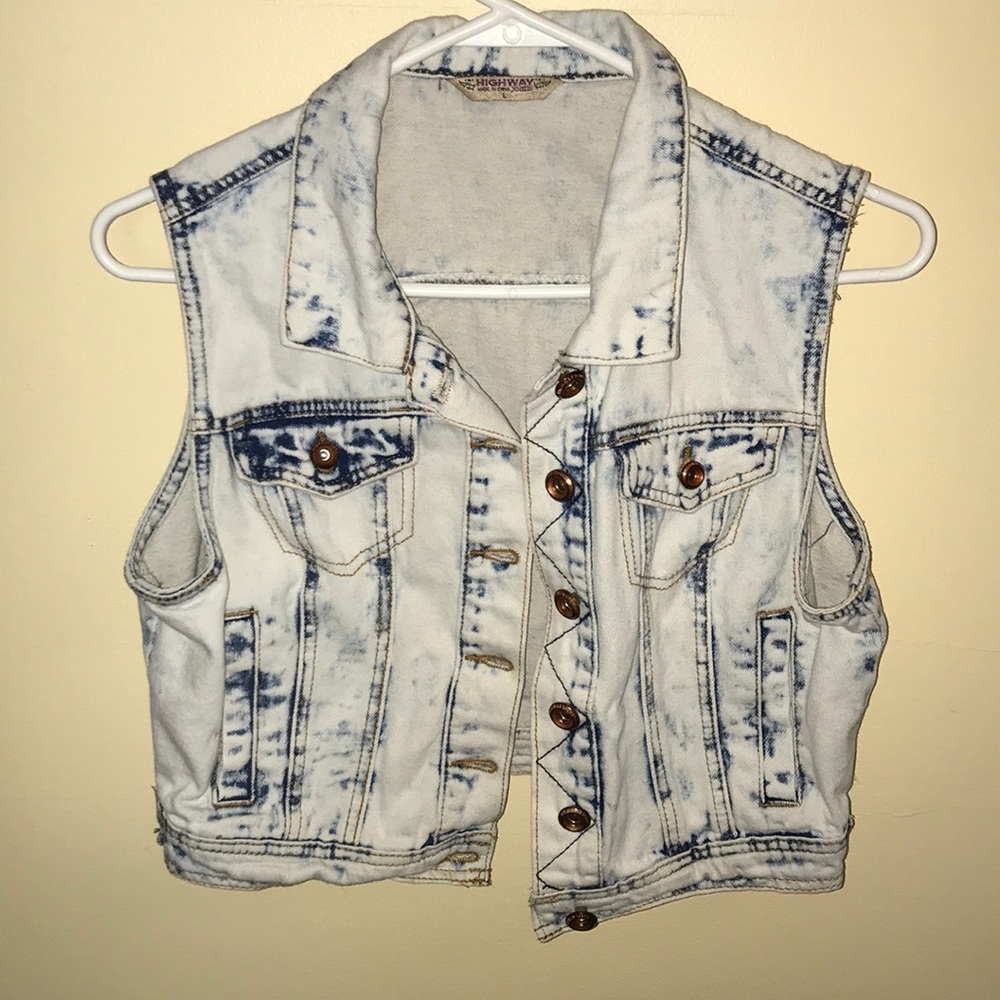 Bleached Denim Vest